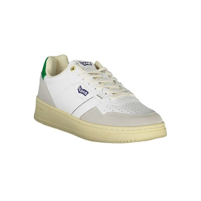 Gaswitte sneaker van kunstleer