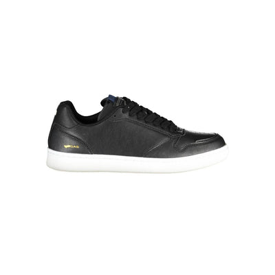 Gaszwarte sneaker van kunstleer