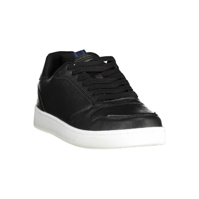 Gaszwarte sneaker van kunstleer