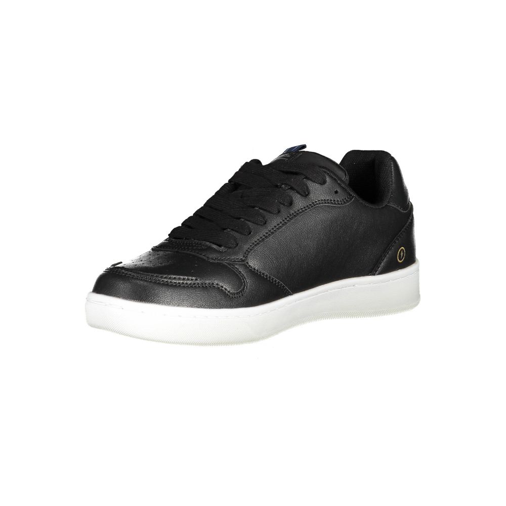 Gaszwarte sneaker van kunstleer