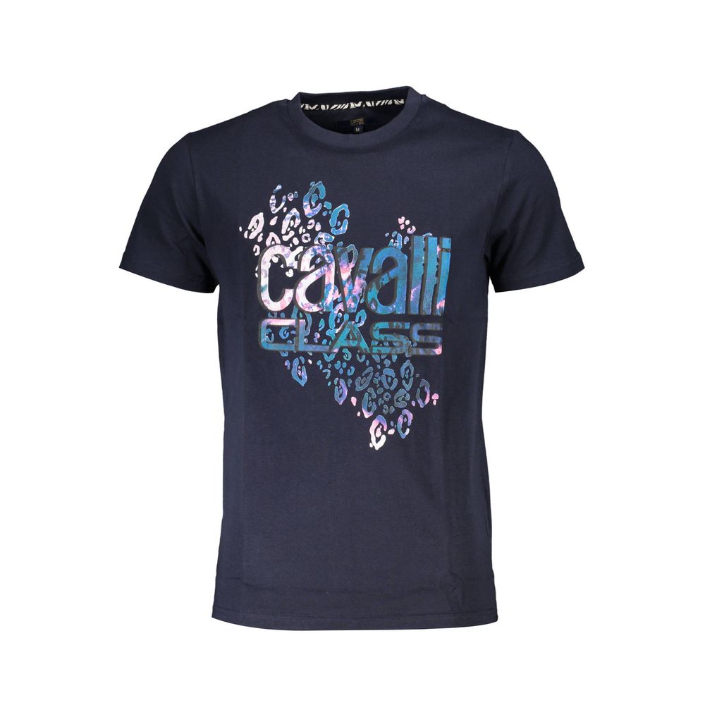 Cavalli Class Blauw Katoenen T-shirt
