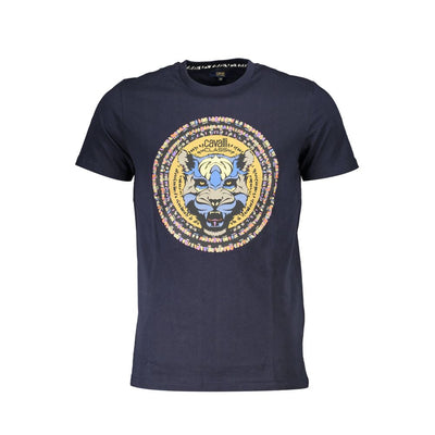 T-shirt en coton bleu Cavalli Class