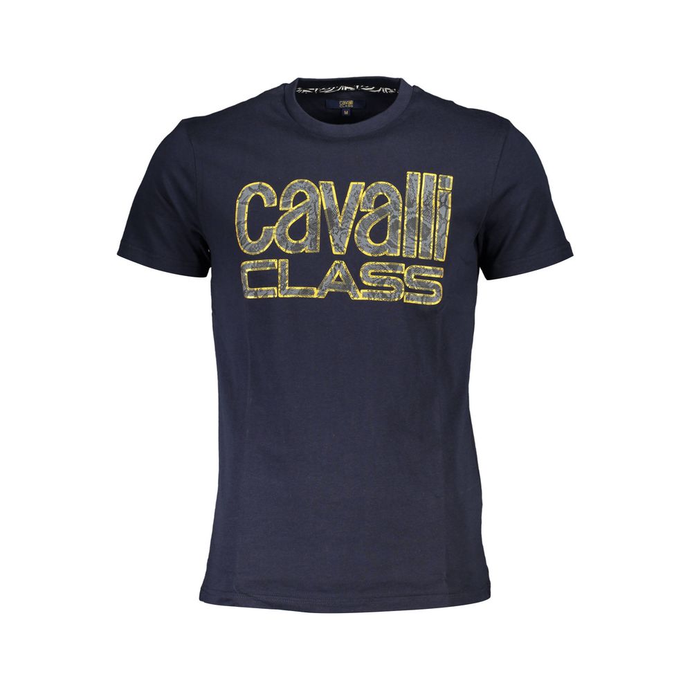 Cavalli Class Blauw Katoenen T-shirt