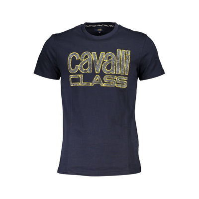 Cavalli Class Blauw Katoenen T-shirt