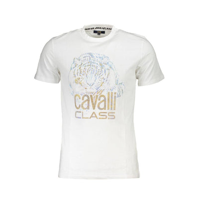 T-shirt en coton blanc Cavalli Class