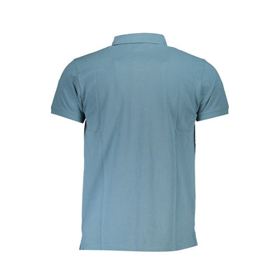 Cavalli Class Blue Cotton Polo Shirt