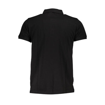 Cavalli Class Black Cotton Polo Shirt