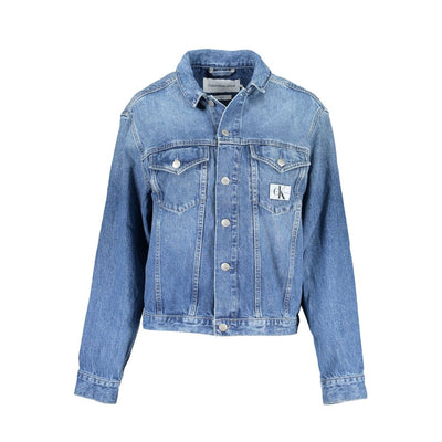 Calvin Klein Blue Cotton Jackets & Coat