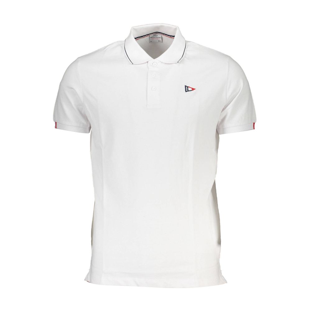 Polo Scuola Nautica en coton blanc