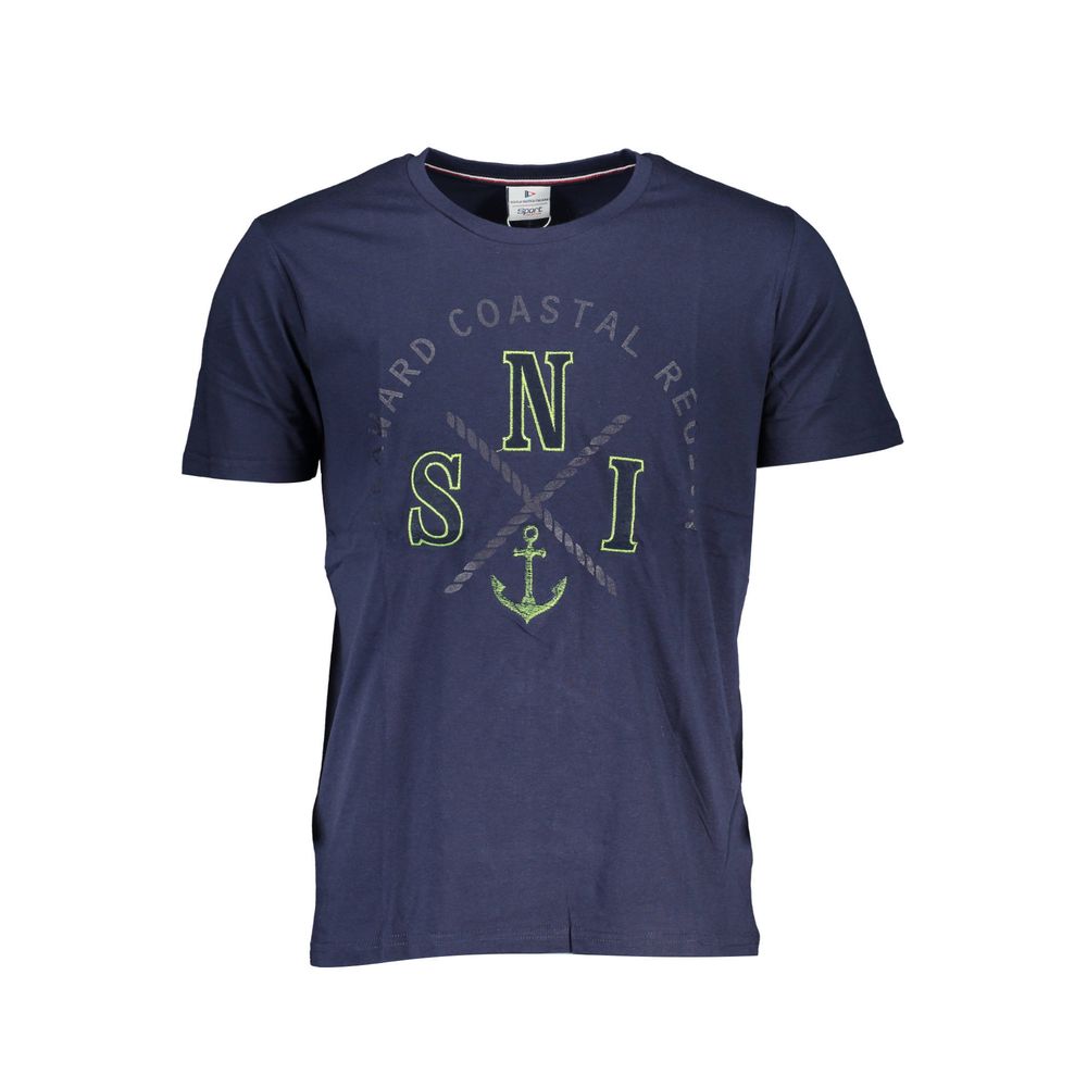 T-shirt en coton bleu Scuola Nautica