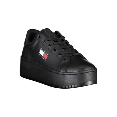 Tommy Hilfiger zwarte polyester sneaker