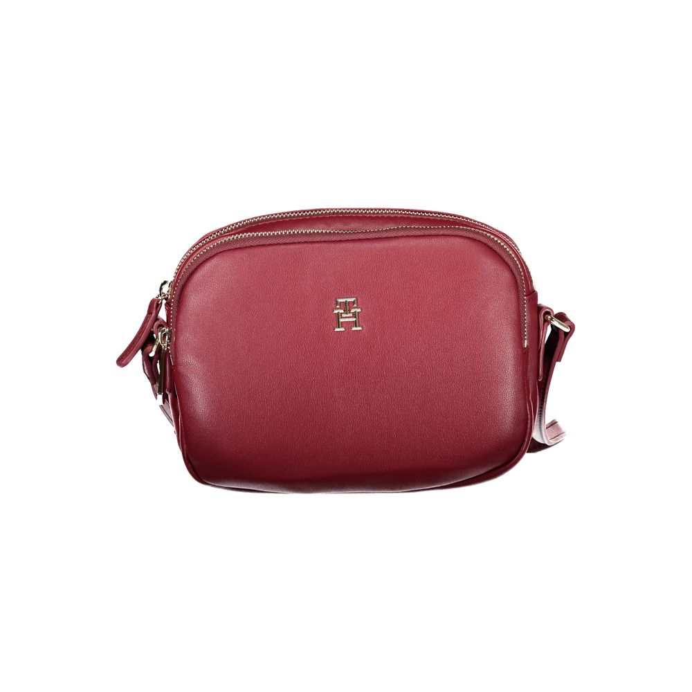 Sac à main Tommy Hilfiger en polyester rouge