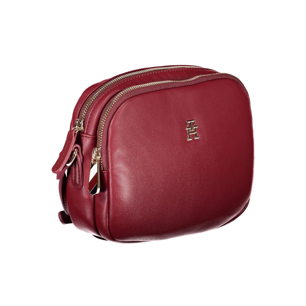Sac à main Tommy Hilfiger en polyester rouge