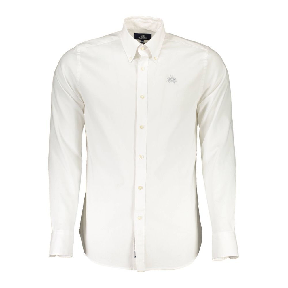La Martina Wit Katoenen Shirt