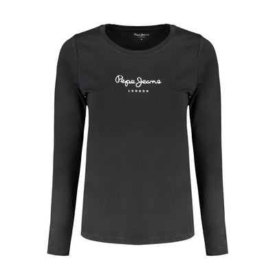 Pepe Jeans Black Cotton Women T-Shirt