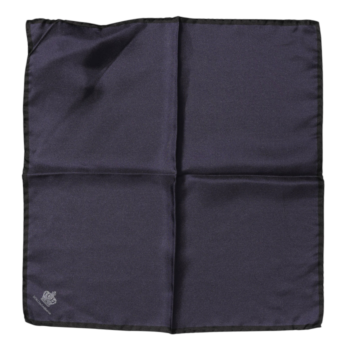 Dolce &amp; Gabbana Blauwe DG Crown Zijden Vierkante Heren Foulard Sjaal