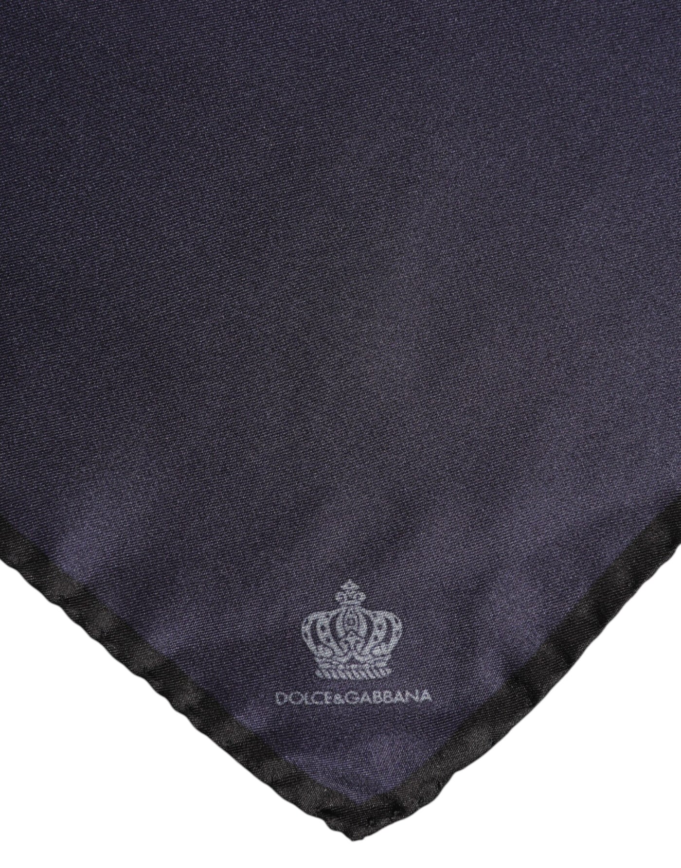 Dolce &amp; Gabbana Blauwe DG Crown Zijden Vierkante Heren Foulard Sjaal