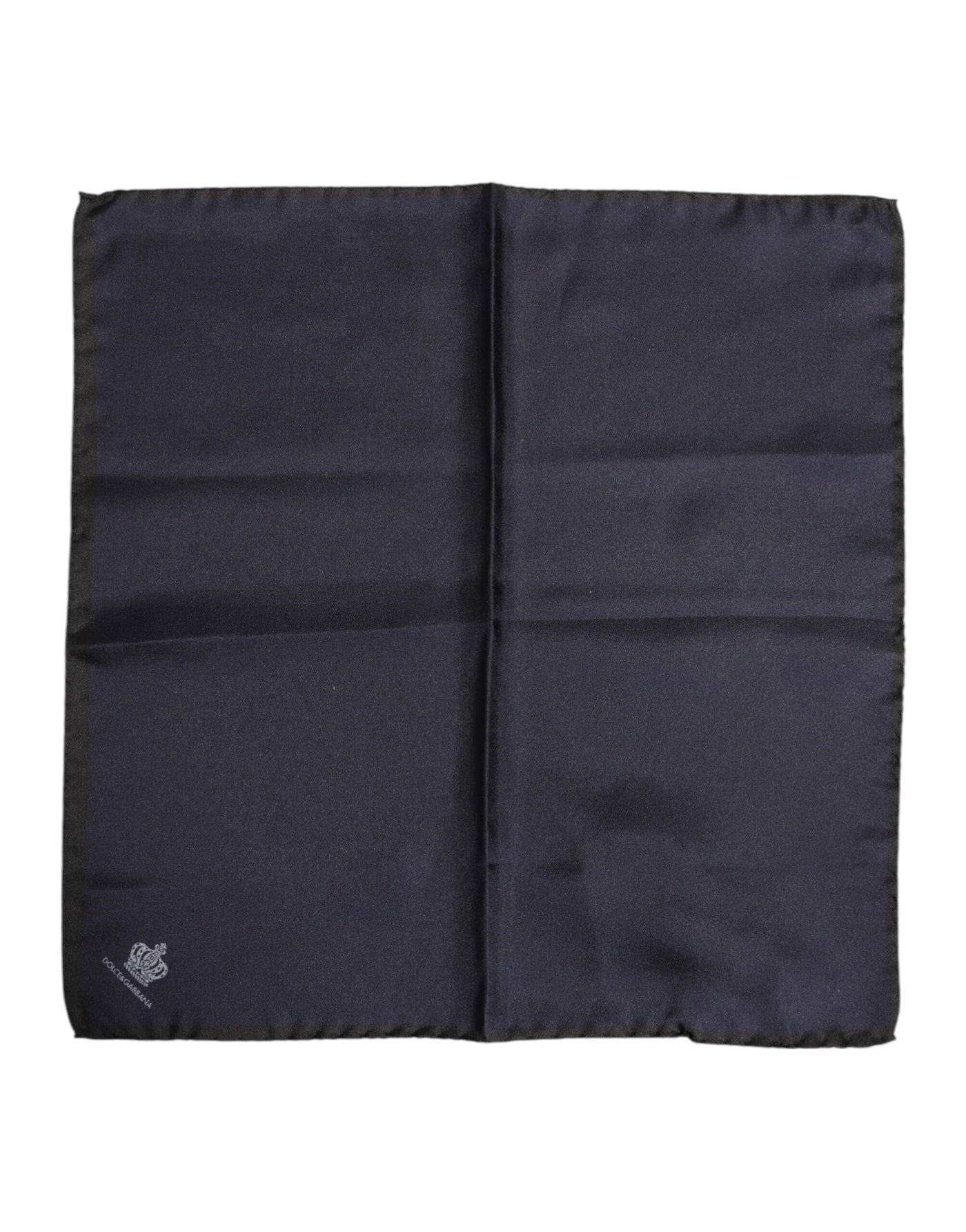 Dolce &amp; Gabbana Blauwe DG Crown Zijden Vierkante Heren Foulard Sjaal
