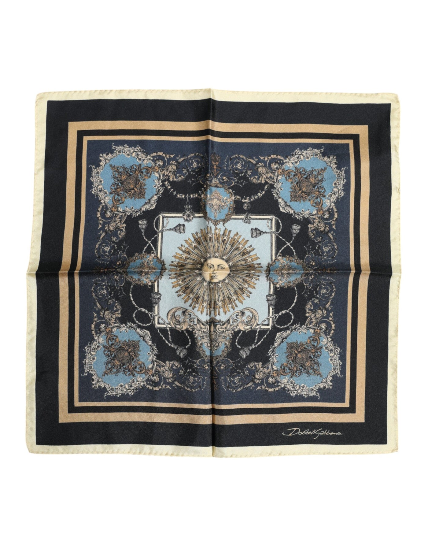 Dolce &amp; Gabbana Multicolor Cashmere Vierkante Heren Foulard Sjaal