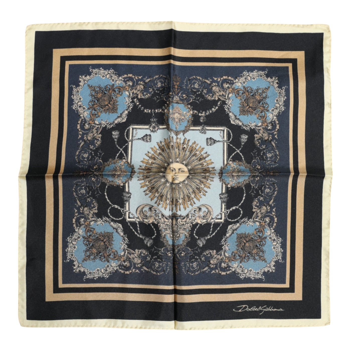 Dolce &amp; Gabbana Multicolor Cashmere Vierkante Heren Foulard Sjaal