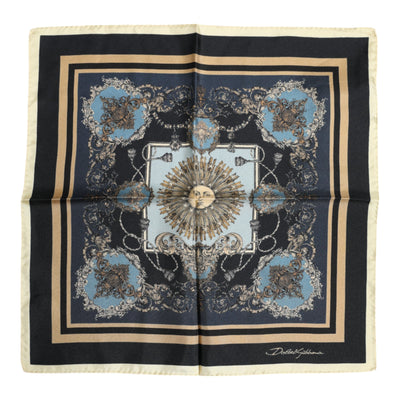 Dolce &amp; Gabbana Multicolor Cashmere Vierkante Heren Foulard Sjaal