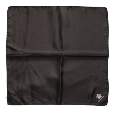 Dolce &amp; Gabbana Bruin DG Crown Zijden Vierkante Heren Foulard Sjaal