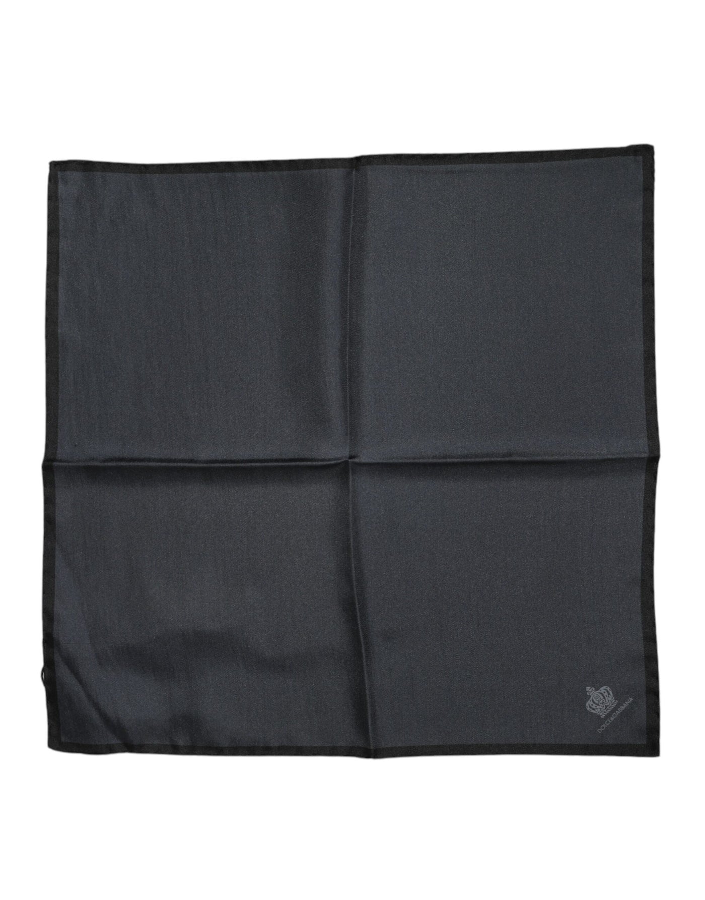 Dolce &amp; Gabbana donkergrijze DG Crown zijden vierkante foulard sjaal