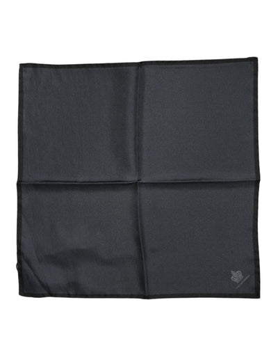 Dolce &amp; Gabbana donkergrijze DG Crown zijden vierkante foulard sjaal
