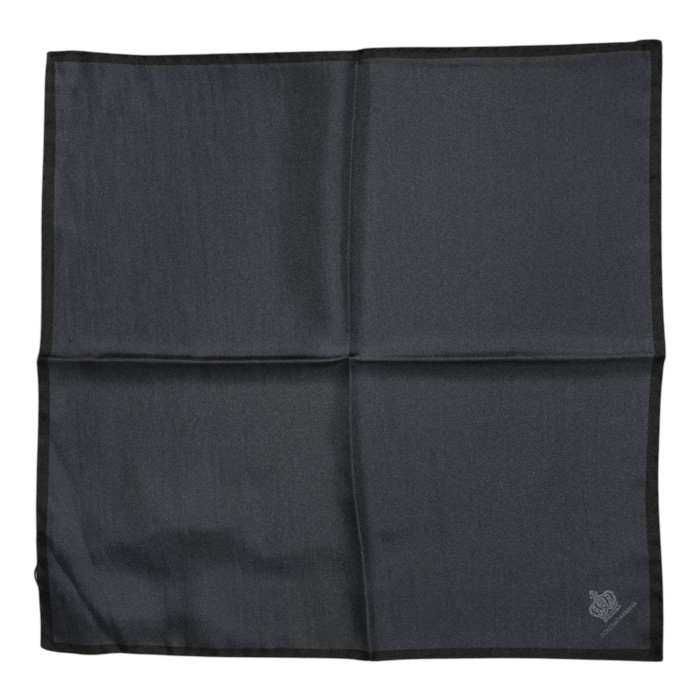 Dolce &amp; Gabbana donkergrijze DG Crown zijden vierkante foulard sjaal