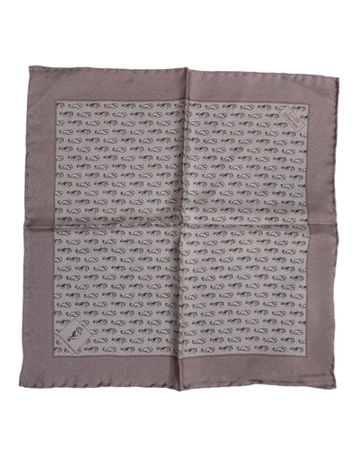 Dolce &amp; Gabbana Bruine Zeepaard Zijden Vierkante Foulard Sjaal