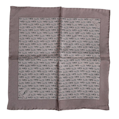 Dolce &amp; Gabbana Bruine Zeepaard Zijden Vierkante Foulard Sjaal
