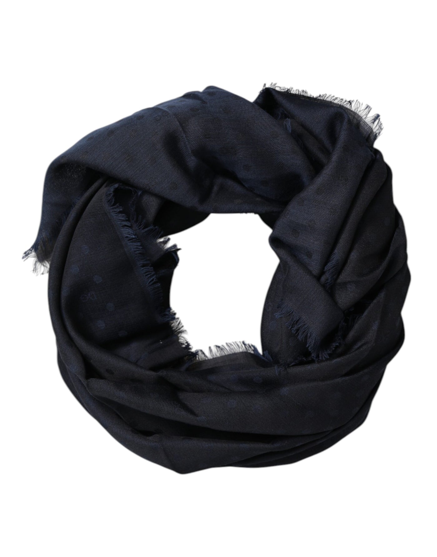 Dolce &amp; Gabbana Zwarte Viscose Franjes Nekwarmer Sjaal