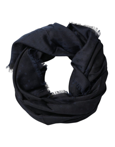 Dolce &amp; Gabbana Zwarte Viscose Franjes Nekwarmer Sjaal