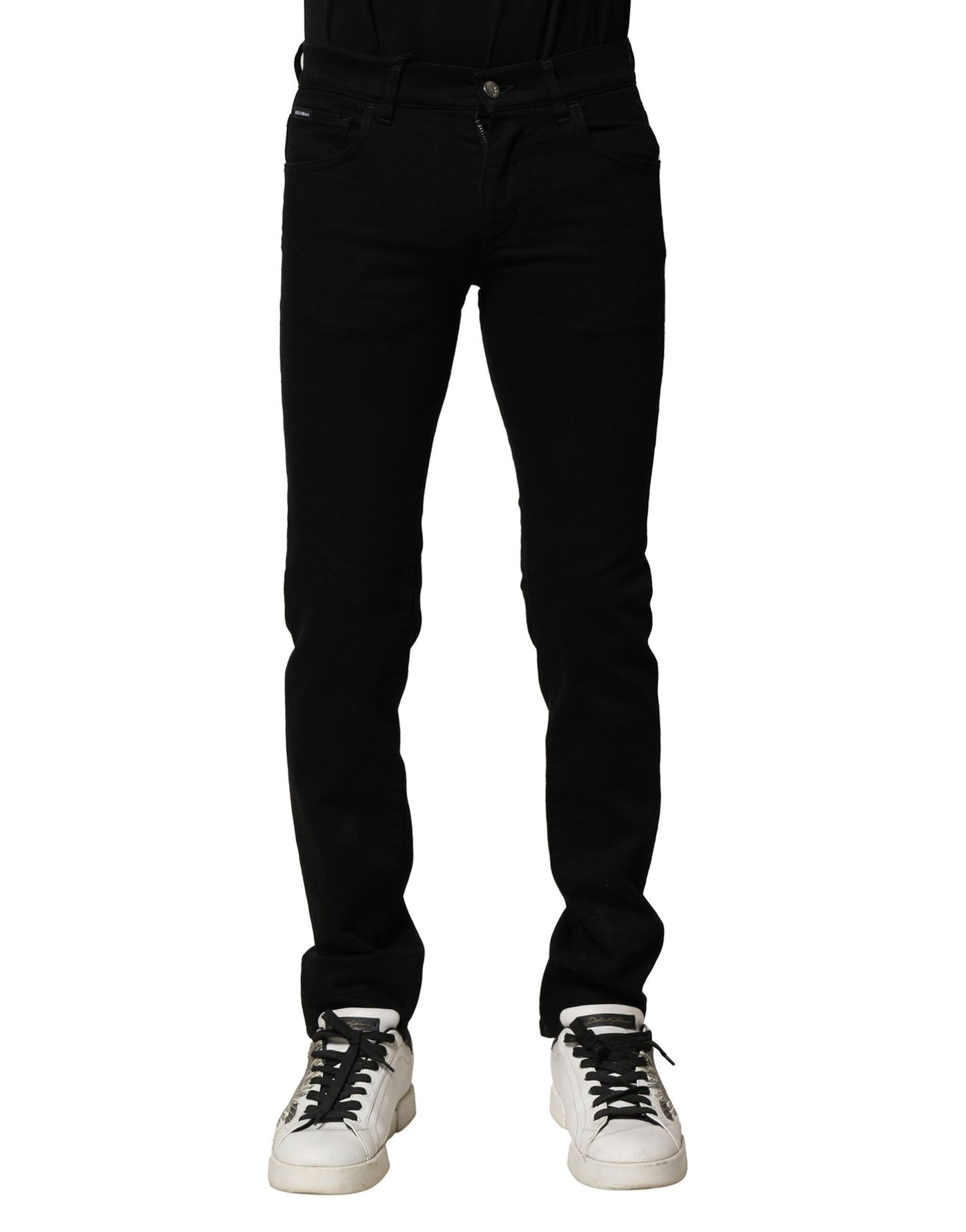 Jean skinny en coton stretch noir Dolce &amp; Gabbana pour homme