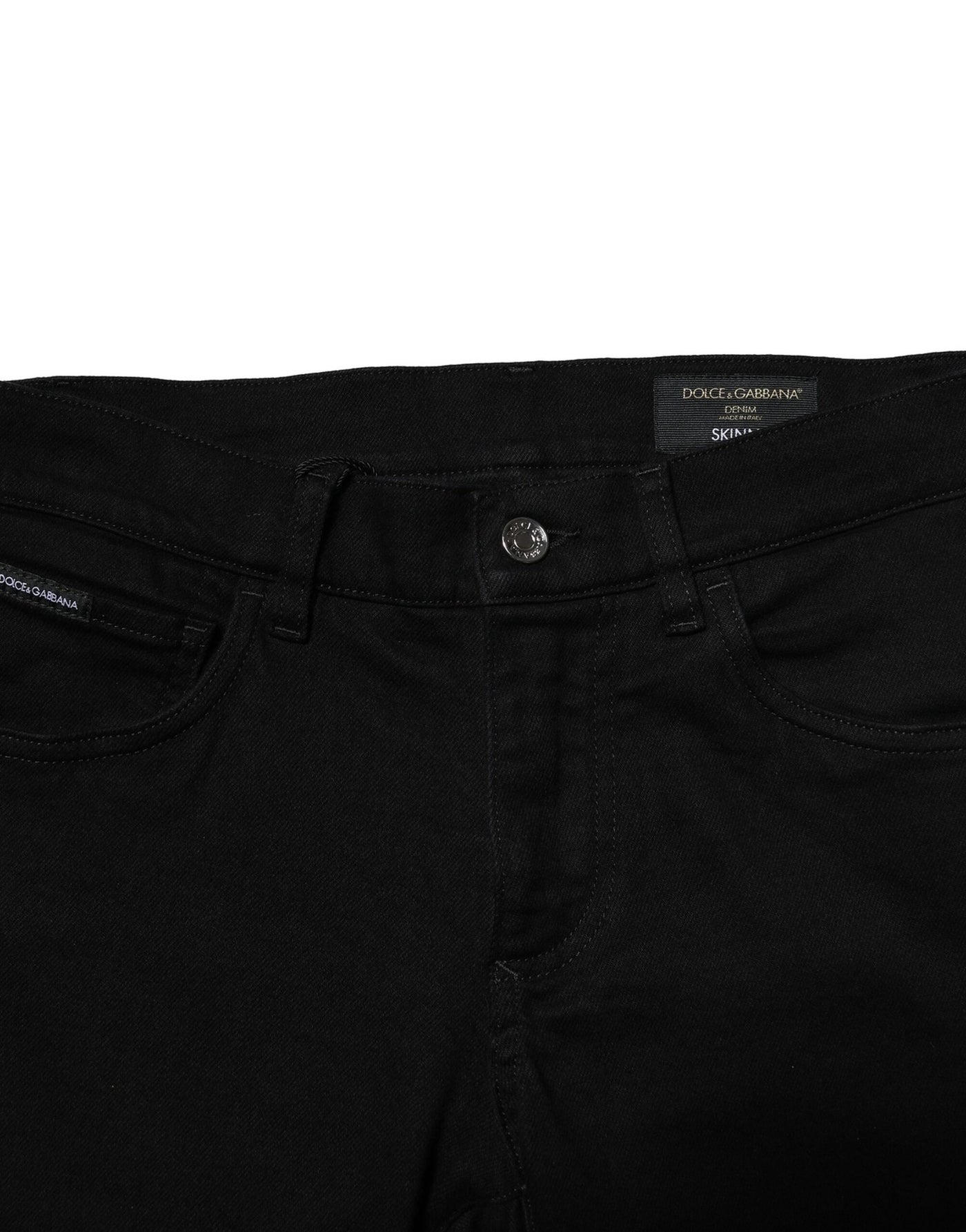 Jean skinny en coton stretch noir Dolce &amp; Gabbana pour homme