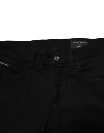 Jean skinny en coton stretch noir Dolce &amp; Gabbana pour homme