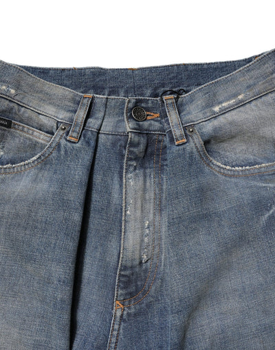 Jean en denim bleu délavé Dolce &amp; Gabbana pour homme