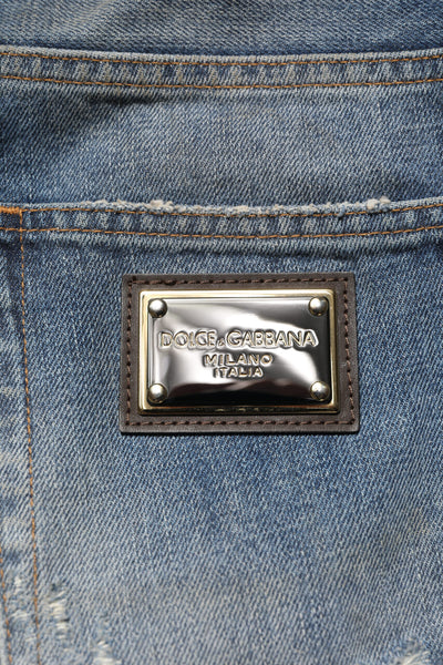 Jean en denim bleu délavé Dolce &amp; Gabbana pour homme