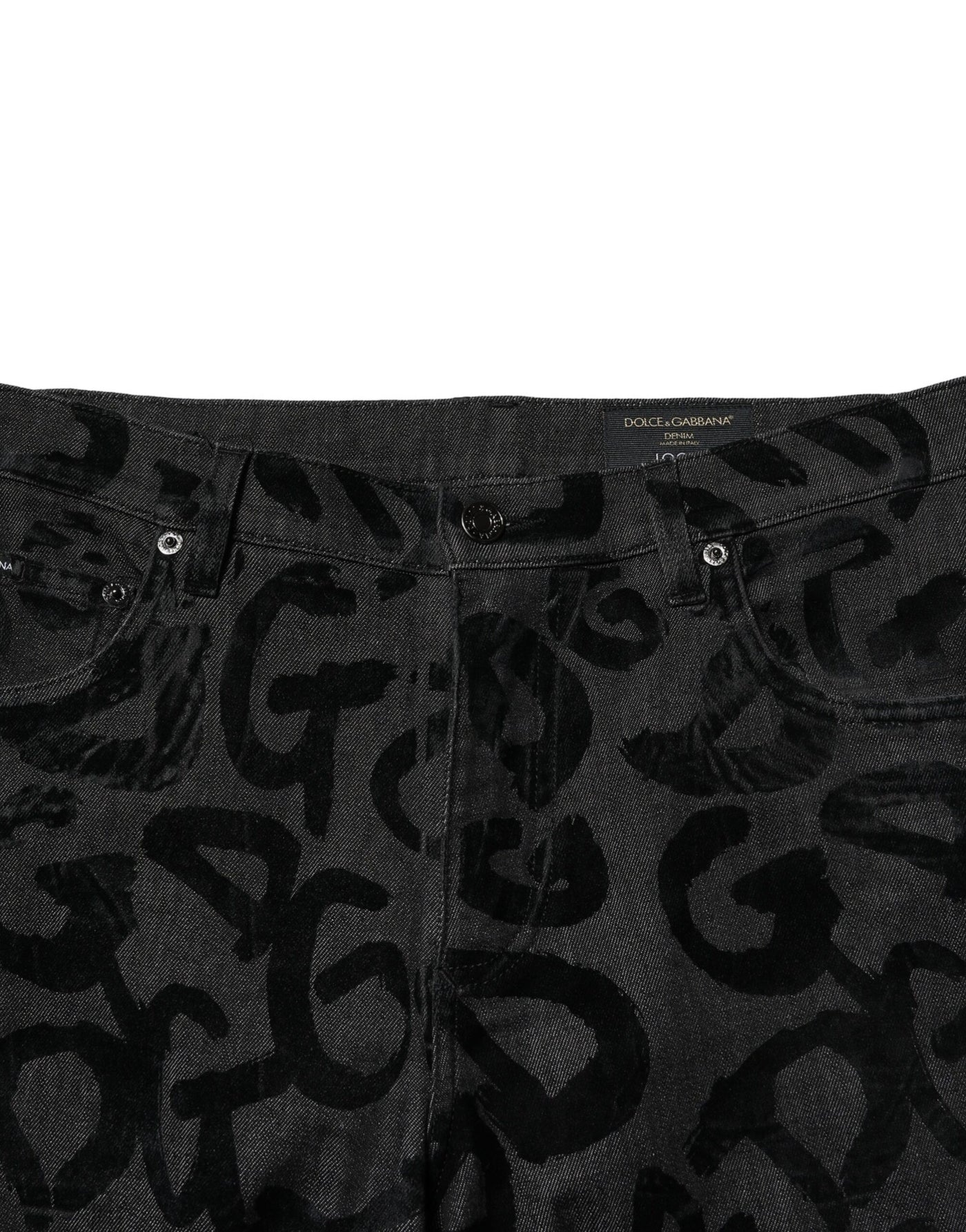 Dolce &amp; Gabbana Grijze Katoenen DG Logo Rechte Heren Denim Jeans
