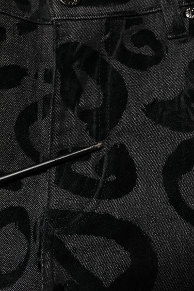 Dolce &amp; Gabbana Grijze Katoenen DG Logo Rechte Heren Denim Jeans
