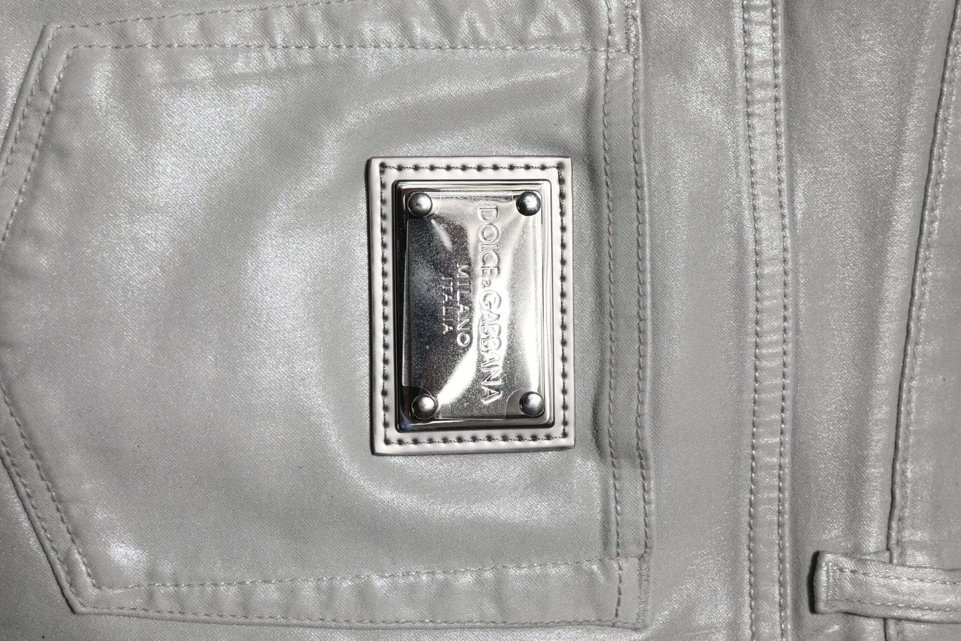 Jean slim en coton gris clair Dolce &amp; Gabbana pour homme