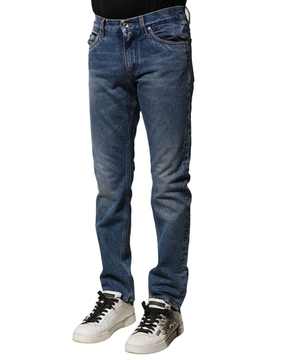 Jean slim en coton stretch bleu Dolce &amp; Gabbana pour homme