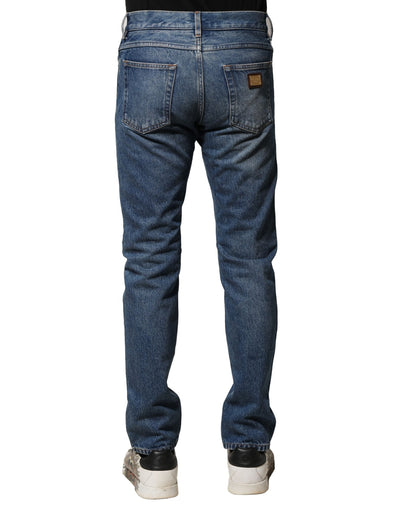 Jean slim en coton stretch bleu Dolce &amp; Gabbana pour homme