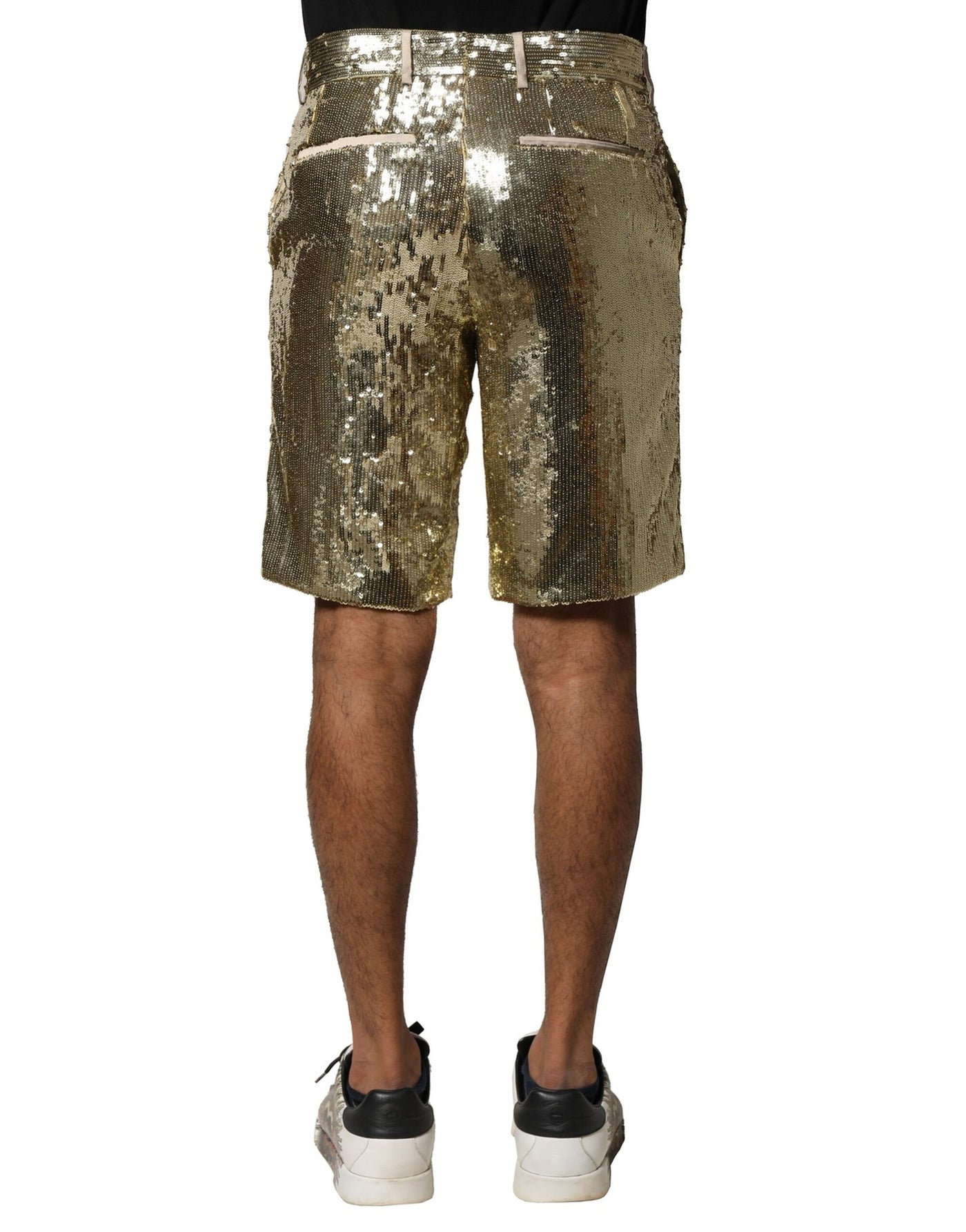 Dolce &amp; Gabbana Bermuda's met gouden pailletten en versieringen van polyester