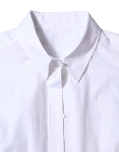 Dolce &amp; Gabbana Wit Katoenen Kraag Shirt met Lange Mouwen