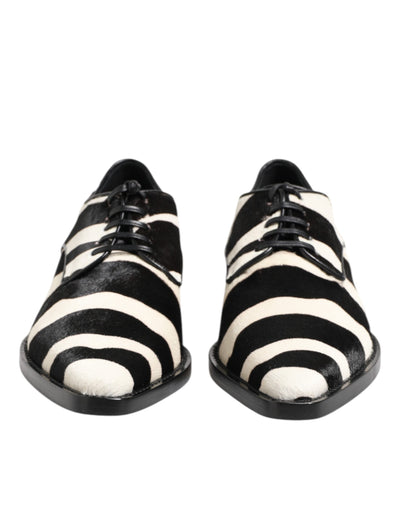 Dolce &amp; Gabbana Zwart Wit Zebra Pony Bont Dress Schoenen