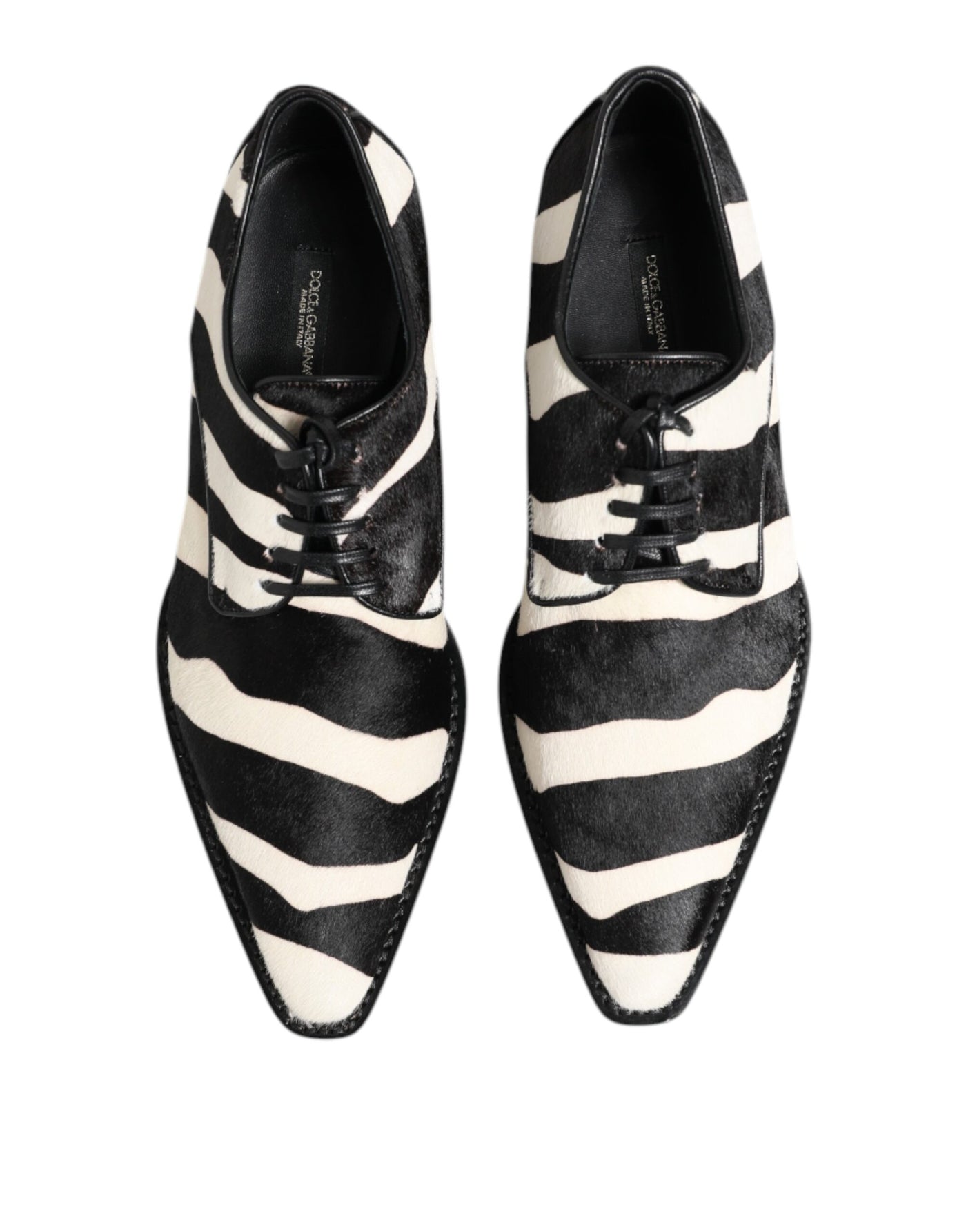 Dolce &amp; Gabbana Zwart Wit Zebra Pony Bont Dress Schoenen