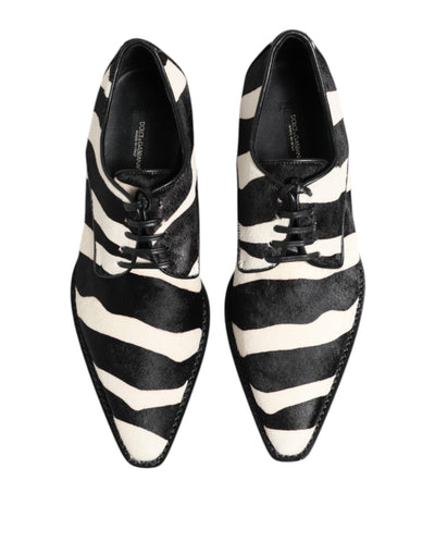 Dolce &amp; Gabbana Zwart Wit Zebra Pony Bont Dress Schoenen