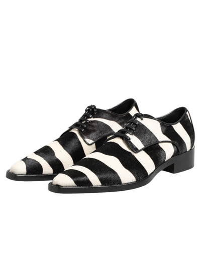 Dolce &amp; Gabbana Zwart Wit Zebra Pony Bont Dress Schoenen