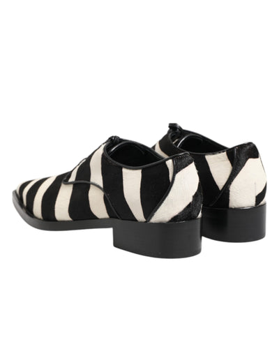 Dolce &amp; Gabbana Zwart Wit Zebra Pony Bont Dress Schoenen